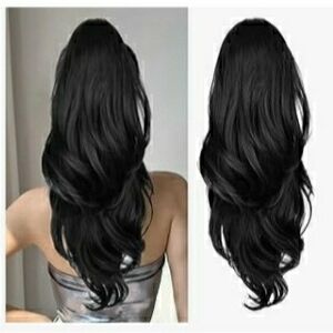 Elegant Black Women's Clip On Ponytail